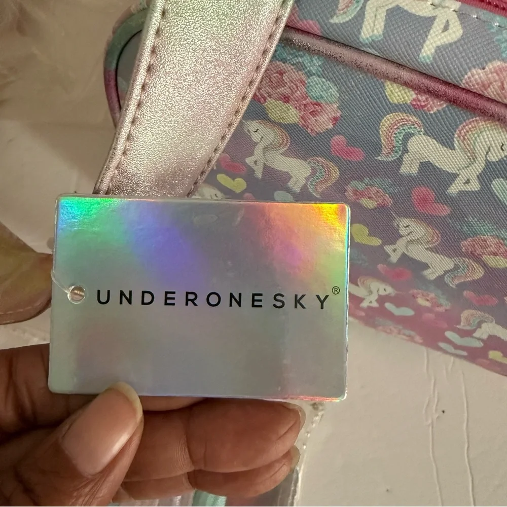 Underonesky Colorful Unicorn Clear Tote Bag and travel bags